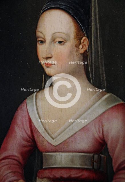 Portrait of Agnès Sorel (1422-1450) Detail, Mid of 16th cen.. Creator: Anonymous.