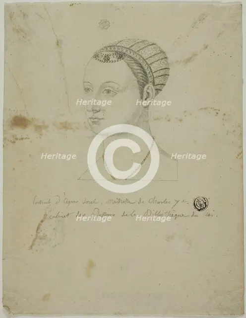 Portrait of Agnes Sorel, n.d. Creator: Unknown.