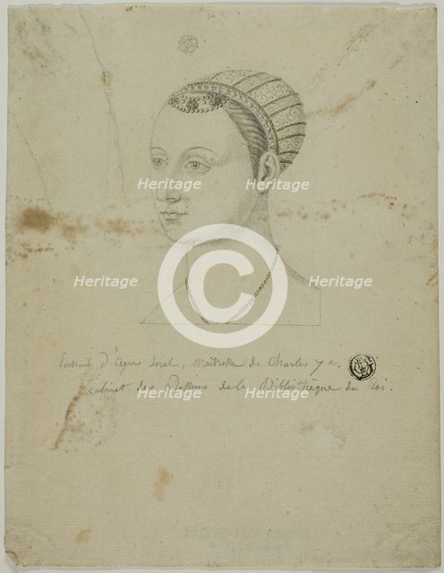 Portrait of Agnes Sorel, n.d. Creator: Unknown.