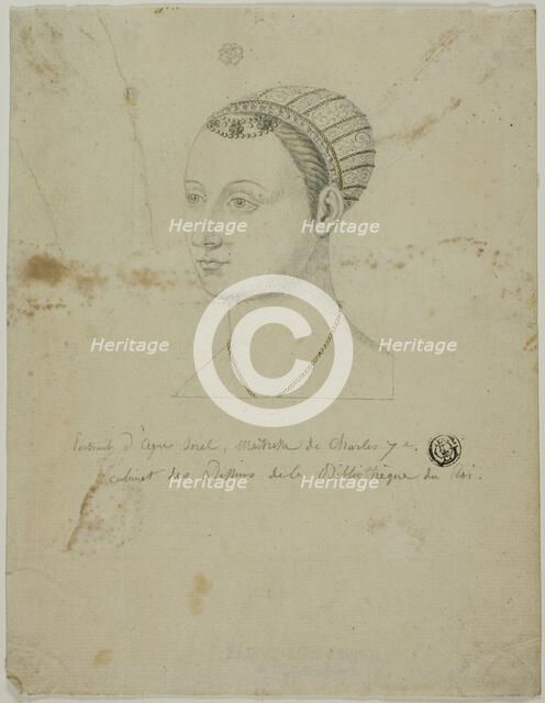 Portrait of Agnes Sorel, n.d. Creator: Unknown.