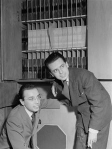 Portrait of Ahmet M. Ertegun and Nesuhi Ertegun, Turkish Embassy, Washington, D.C., 1930. Creator: William Paul Gottlieb
