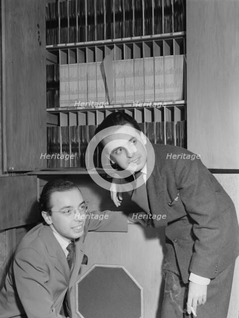 Portrait of Ahmet M. Ertegun and Nesuhi Ertegun, Turkish Embassy, Washington, D.C., 1930. Creator: William Paul Gottlieb.