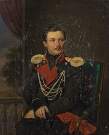 Portrait of Aide-de-camp of of His Imperial Majesty Pyotr A. Balashov (1811-1845). Creator: Pimen Orlov