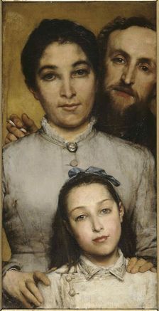 Portrait of Aimé-Jules Dalou, His Wife and Daughter, 1876
