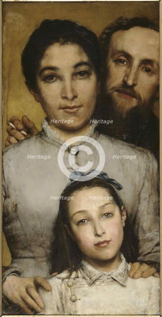 Portrait of Aimé-Jules Dalou, His Wife and Daughter, 1876.