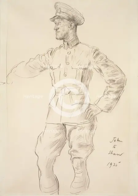 Portrait of Aircraftsman T.E. Shaw (Lawrence of Arabia), 1935. Artist: Augustus John.
