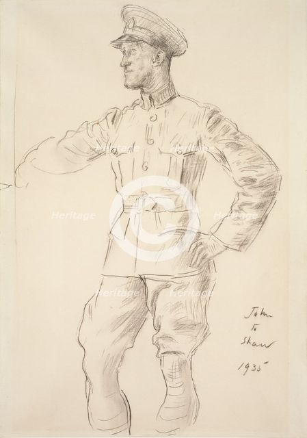 Portrait of Aircraftsman T.E. Shaw (Lawrence of Arabia), 1935. Artist: Augustus John.