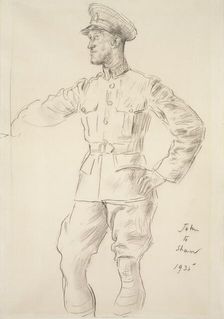 Portrait of Aircraftsman T.E. Shaw (Lawrence of Arabia), 1935. Artist: Augustus John