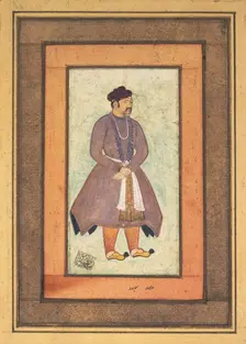 Portrait of Akbar the Great (1542-1605), Mughal Emperor, second half of the 16th century. Creator: Manohar (End of 16th cen.)
