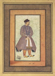 Portrait of Akbar the Great (1542-1605), Mughal Emperor, second half of the 16th century. Creator: Manohar (End of 16th cen.)