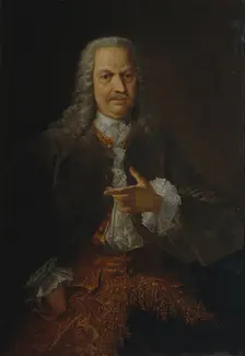 Portrait of Akinfiy Nikitich Demidov (1678–1745), before 1745. Artist: Grooth, Georg-Christoph (1716-1749)