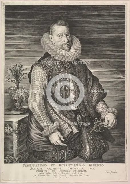 Portrait of Albert, Archduke of Austria, Sovereign of Southern Netherlands, 1615. Creator: Jan Muller.
