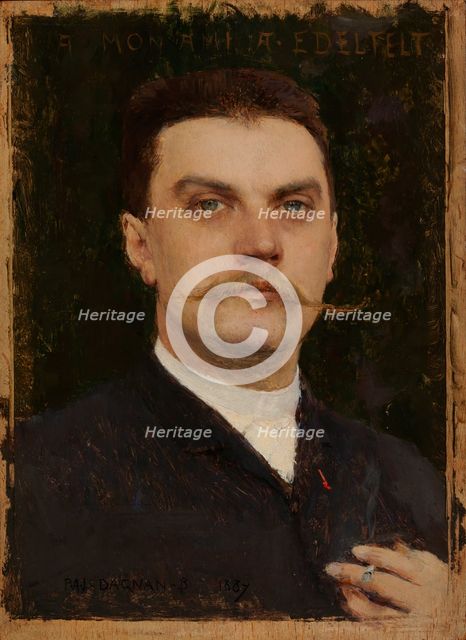 Portrait of Albert Edelfelt, 1887. Creator: Pascal Adolphe Jean Dagnan-Bouveret.