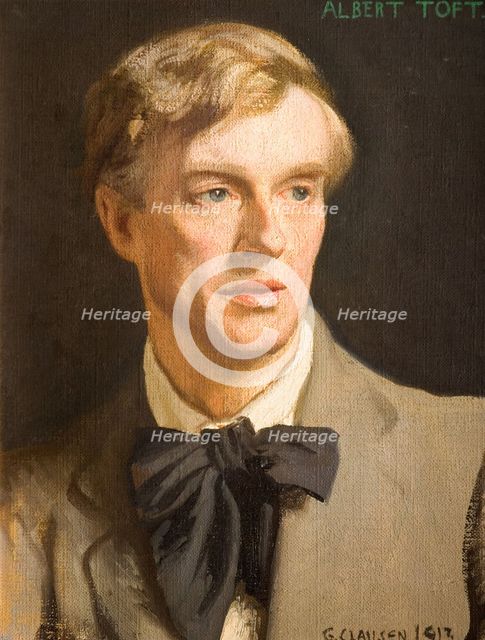 Portrait of Albert Toft (1862-1949), 1913.  Creator: George Clausen.