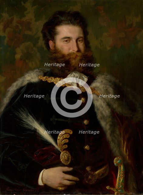 Portrait of Albert Ujházy, 1868. Creator: Gyula Benczúr.