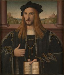 Portrait of Alberto Pio, 1512. Artist: Loschi, Bernardino (1460-1540)