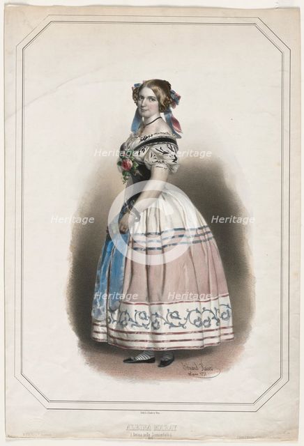 Portrait of Albina Maray, 1851. Creator: Eduard Kaiser (Austrian, 1820-1895).