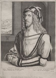 Portrait of Albrecht Dürer, at the age of 26, 1645. Creator: Wenceslaus Hollar (Bohemian, 1607-1677)