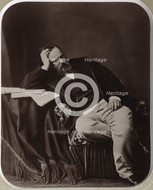 Portrait of Aleksandr Ivanovich Herzen (1812-1870), 1861. Artist: Levitsky, Sergei Lvovich (1819-1898)