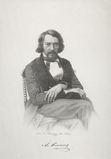 Portrait of Aleksey Stepanovich Khomyakov, 1879. Artist: Pozhalostin, Ivan Petrovich (1837-1909)