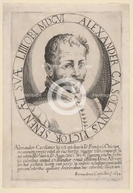 Portrait of Alessandro Casolani, 1634. Creator: Bernardino Capitelli.