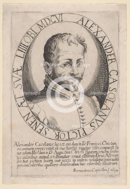 Portrait of Alessandro Casolani, 1634. Creator: Bernardino Capitelli.