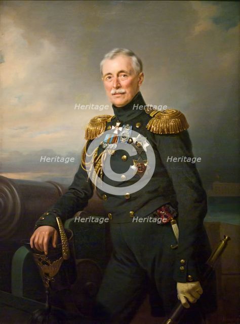 Portrait of Alexander Menshikov, 1851. Creator: Franz Kruger.