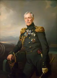 Portrait of Alexander Menshikov, 1851. Creator: Franz Kruger