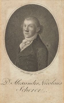 Portrait of Alexander Nicolaus Scherer (1771-1824), 1800. Creator: Nettling, Friedrich Wilhelm (active 1793-1824)