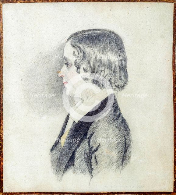 Portrait of Alexander Alexandrovich Pushkin (1833-1914), Son of the Poet, 1844.