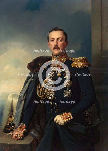 Portrait of Alexander Arkadyevich Suvorov, 1851. Creator: Franz Kruger.