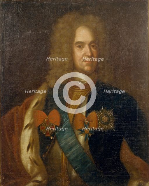 Portrait of Alexander Danilovich Menshikov, Generalissimo, Prince of the Holy Roman Empire and Duke  Artist: Anonymous  