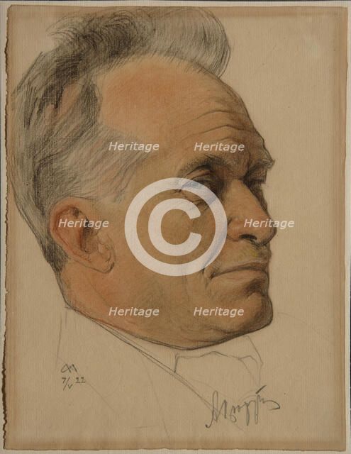 Portrait of Alexander Dmitrievich Tsiurupa (1870-1928), 1922. Artist: Andreev, Nikolai Andreevich (1873-1932)