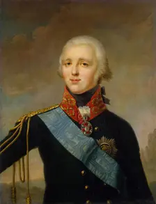 Portrait of Alexander I, 1805. Creator: Anon