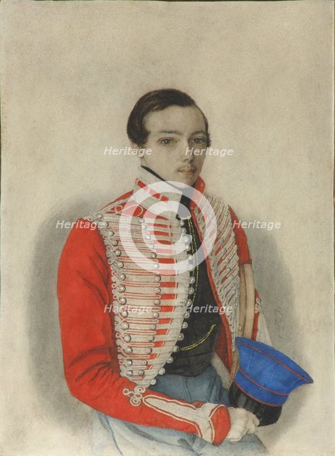 Portrait of Alexander Ivanovich Bezobrazov, 1839. Artist: Anonymous  