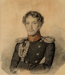 Portrait of Alexander Ivanovich Dmitriev-Mamonov (1787-1836), Early 1820s. Creator: Hampeln, Carl, von (1794-after 1880)