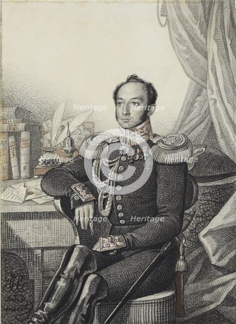 Portrait of Alexander Ivanovich Germann, 1822. Creator: Hampeln, Carl, von (1794-after 1880).