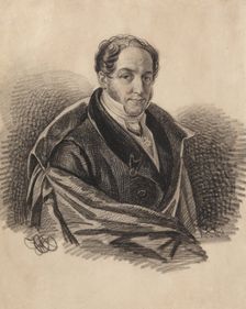 Portrait of Alexander Ivanovich Lorer (1779-1824), 1820s. Creator: Hampeln, Carl, von (1794-after 1880)