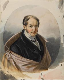 Portrait of Alexander Ivanovich Lorer (1779-1824), Early 1820s. Creator: Hampeln, Carl, von (1794-after 1880)