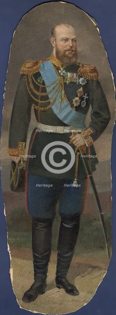 Portrait of Alexander III, 1880-1889. Creator: Mikhail Znamensky.