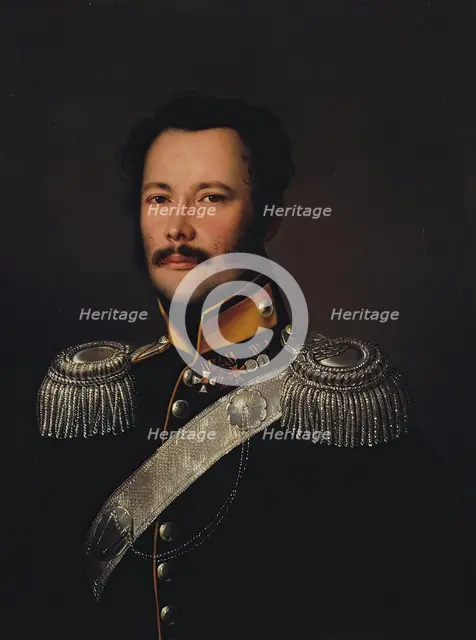 Portrait of Alexander Lvov, Colonel of the Tiraspol Cavalry and Chasseurs Regiment, 1831-32. Creator: Ivan Shevtsov.