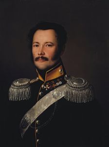 Portrait of Alexander Lvov, Colonel of the Tiraspol Cavalry and Chasseurs Regiment, 1831-32. Creator: Ivan Shevtsov