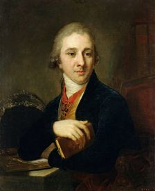 Portrait of Alexander Labzin (1766-1825), 1805. Creator: Vladimir Borovikovsky
