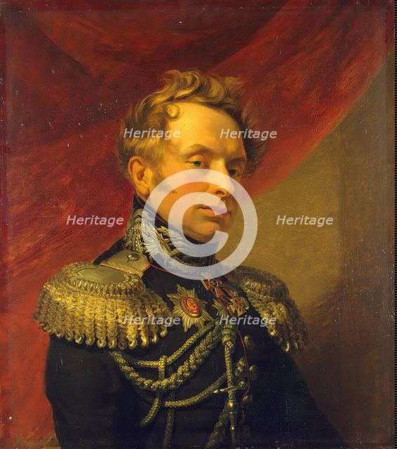 Portrait of Alexander P. Teslev (1778-1847), 1822. Creators: George Dawe, Workshop of George Dawe.