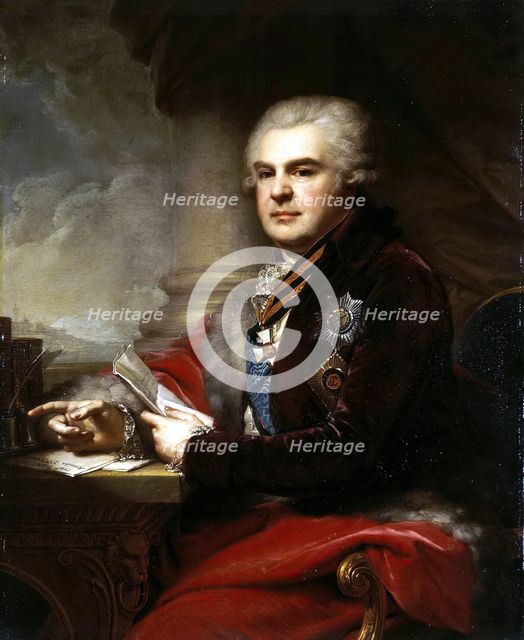 Portrait of Alexander Samoilov, 1794. Creator: Johann Baptist Lampi I.
