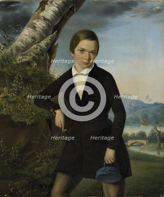 Portrait of Alexander Sokolovsky in Childhood, 1849. Creator: Thomas Witlam Atkinson.