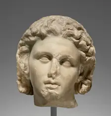 Portrait of Alexander the Great; Head of Alexander the Great, about 320 BC. Creator: Unknown