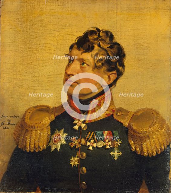 Portrait of Alexander V. Rosen (1779-1832) (2nd), 1823. Creator: George Dawe.