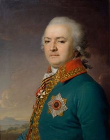 Portrait of Alexander Vasilyevich Polikarpov (1753-1811), 1796. Artist: Borovikovsky, Vladimir Lukich (1757-1825)