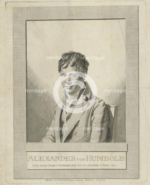 Portrait of Alexander von Humboldt (1769-1859), 1805. Creator: Desnoyers, Auguste Gaspard Louis (1779-1857).